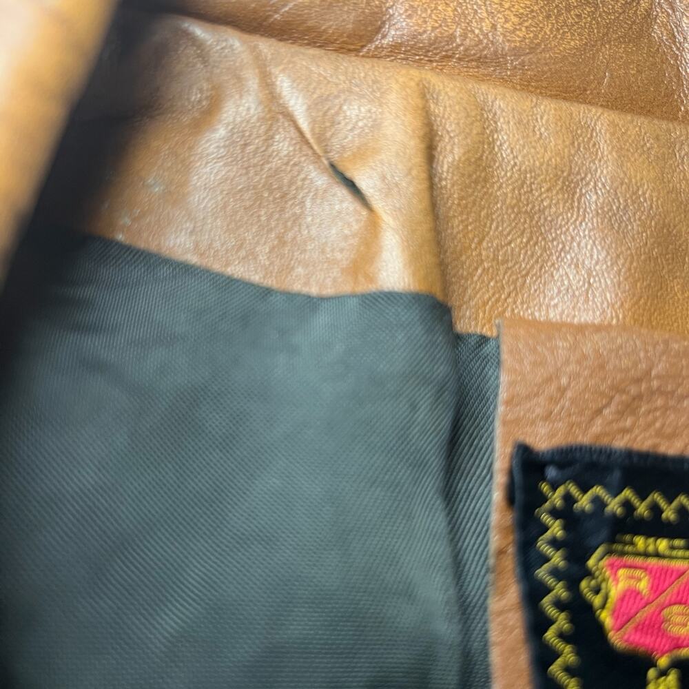Vintage Men’s 1970’s Reed Sportswear Leather Coat Size L - Picture 12 of 14